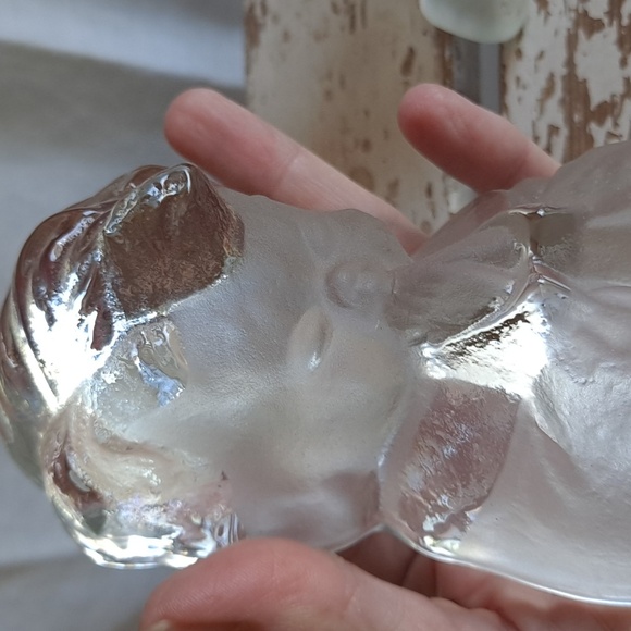 Vintage Viking Glass Praying Boy and Girl Bookends - Picture 6 of 11